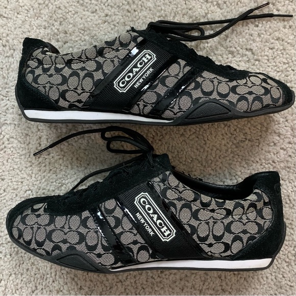 Coach Shoes Womens Coach Signature C Remonna Black Athletic Lace Up